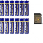 Baterija 12xVarta 1,5 V, 1xSDHC Memory Card 8 GB